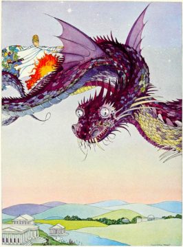 tanglewoodtalesflyingdragonDD - web Dragon Art Illustration