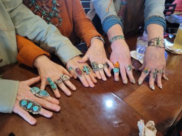 Collection of turquoise rings