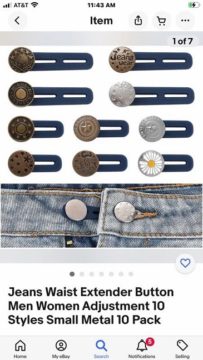 august 18 - pic 1 Jeans Waist Extender Button