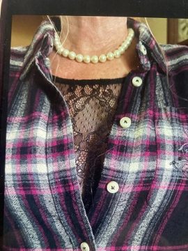 Lace and flannel and pearls