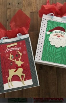 Pictures of bags and gift tags