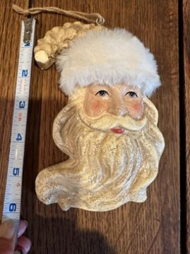 White and gold Santa